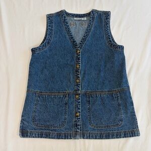 Cabin Creek 100% Cotton Women’s Small Thick Denim Button-Up Vest